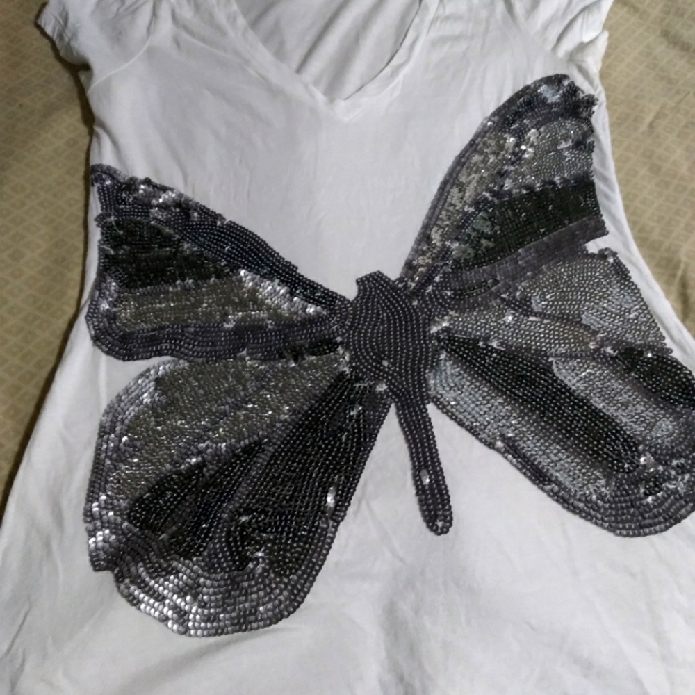 Sequin butterfly t-shirt